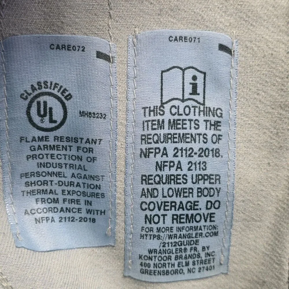 Wrangler flame resistant